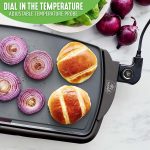 GreenLife 3-in-1 Breakfast Maker Station， Healthy Ceramic Nonstick Dual Griddles for Eggs Meat and Pancakes， 2 Slice Toast Drawer， Easy-to-use Timer， Turquoise - Image 6